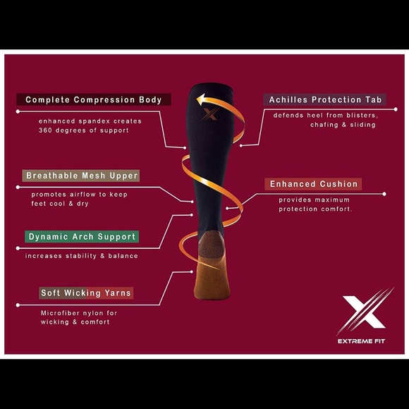 Blue Extreme Fit Compression Socks - Picture 7 of 7